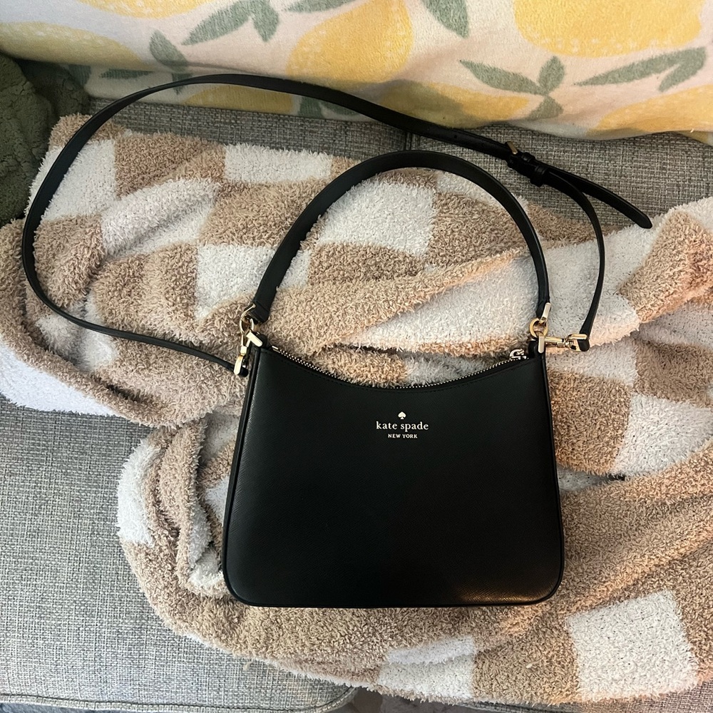 Kate Spade Black Leather Madison Crossbody Bag